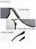 عینک آفتابی پولاریزه مردانه لنز چند ضلعی خاکستری سیاه UV400 بازوهای آلیاژ آلومینیوم-منیزیم برای رانندگی در شکار مسافرتی با قاب 58 میلی متری (مشکی)