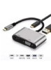 هاب USB نوع C 4 در 1 آداپتور USB C به پورت شارژ USB3.0 HDMI 4Kx2K VGA USB-C PD