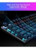 صفحه کلید مکانیکی بازی 104 کلید ضد شبح USB سیمی هیبریدی RGB با نور پس زمینه صفحه کلید برای سوئیچ آبی رومیزی لپ تاپ گیمر (مشکی)