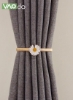 6 عدد بند طلایی کراوات پرده ای فلزی قابل تنظیم بند نگهدارنده بدون پانچ کمربند تزئینی آشپزخانه به سبک مدرن مینیمالیستی