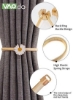 6 عدد بند طلایی کراوات پرده ای فلزی قابل تنظیم بند نگهدارنده بدون پانچ کمربند تزئینی آشپزخانه به سبک مدرن مینیمالیستی