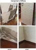 برچسب های دیواری سه بعدی فوم پلی اتیلن 70x77 سانتی متر کاغذ دیواری دکور خانه ایمن، سفید (بسته 10)