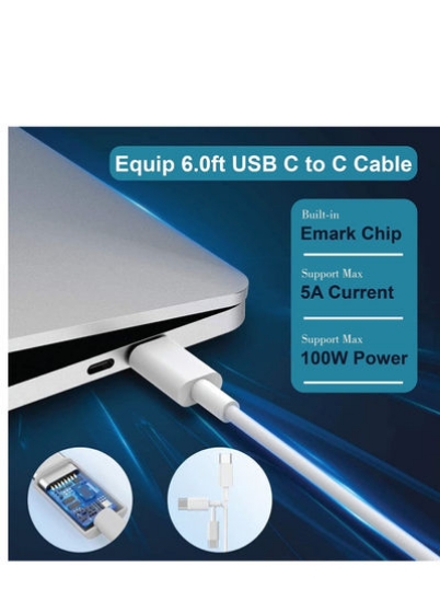 شارژر USB نوع C RDN 87W برای Apple MacBook Pro دوشاخه برق بریتانیا 13 اینچ 15 اینچ 17 اینچ