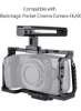 قفس دوربین با دستگیره بالایی فیلم ضبط فیلم تثبیت کننده سیاه