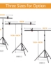 کیت براکت پس‌زمینه پایه پایه T شکل با ارتفاع قابل‌تنظیم 2x2 متر/6.5×6.5 فوت