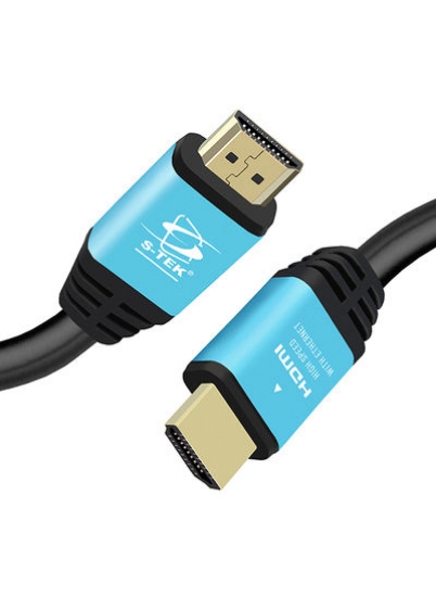 کابل HDMI نسخه S-TEK 1.4، مرد به مرد - پشتیبانی از 2K، بازگشت صدا، تصویر (40 متر) 40 متر مشکی