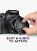 2 × 55 میلی‌متر درپوش لنز محافظ درپوش جلویی با ضربه زدن به مرکز برای دوربین Canon Nikon Sony DSLR