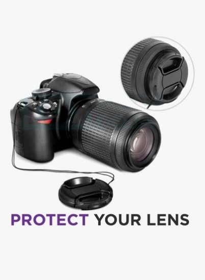 2 × 82 میلی‌متر درپوش لنز محافظ درپوش جلویی با گیره در مرکز برای دوربین Canon Nikon Sony DSLR