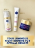 بسته ضد لک و لک صورت NIVEA: سرم روزانه Clear Up Face 50ml + LUMINOUS 630 EVEN GLOW Face Cream Night Repair 50ml + هدیه: کیف طلایی ممتاز برای زنان