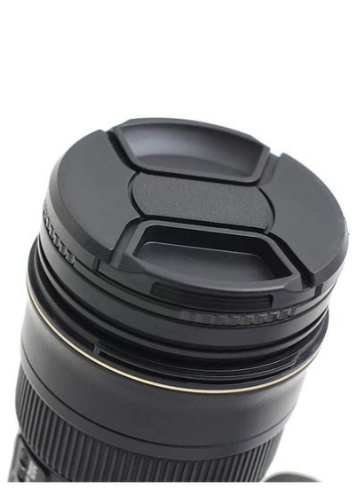 2 × 77 میلی‌متر درپوش لنز محافظ درپوش جلویی با گیره در مرکز برای دوربین Canon Nikon Sony DSLR