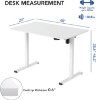 FLEXISPOT Essential White Standing Desk 48 x 24 Inches Whole-Piece Desk Board Electric Stand Up Desk Height Adjustable Desk for Home Office