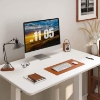 FLEXISPOT Essential White Standing Desk 48 x 24 Inches Whole-Piece Desk Board Electric Stand Up Desk Height Adjustable Desk for Home Office