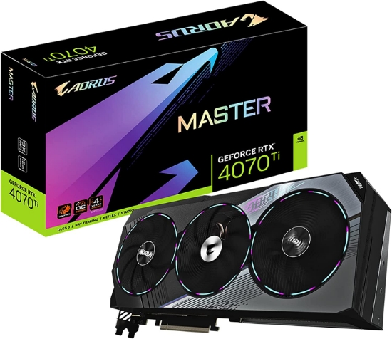 تصویر  کارت گرافیک گیگابایت Gigabyte AORUS GeForce RTX 4070 Ti Master 12G