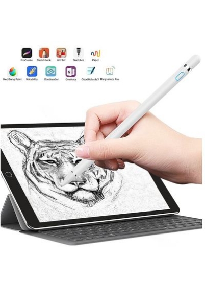 قلم Active Stylus سازگار برای صفحه‌های لمسی iOS و اندروید، مداد برای iPad/iPad Pro/Air/Mini/iPhone/تلفن همراه/سامسونگ/تبلت طراحی و نوشتن