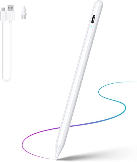 Precise and sensitive: Stylus Pen has tilt sensitivity, premium 1.5 mm nib, pixel precision and sensitive touch technology provides better accuracy and compatibility without delays and disconnections, allowing you to create with maximum precision at all times. There is magnetic suction for iPad Pro 12.9'' 3rd and 4th generation, iPad Pro 11. Portable and not easy to lose.