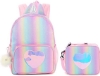 LIMOS Unicorn Lightweight School Backpack with Lunch Bag for Girls, Toddler, Kids, Teen