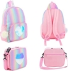 LIMOS Unicorn Lightweight School Backpack with Lunch Bag for Girls, Toddler, Kids, Teen