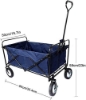 Large Capacity - Large Interior That Measures 90 X 50 X 59 cm / 35 X 19.7 X 23 In; Sturdy Frame Supports up to 80Kg / 176 Lbs; Folding Utility Wagon Cart is Perfect for Transporting Shopping, on Family Outings or As a Goods Trolley, and Great for Trips to the Beach Sand, Garden, Park, Camping, Outdoor Sporting Events, or Just Move Things