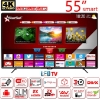 StarSat 55" Full HD Android9.1 Smart LED TV, 1x2.4Ghz and 1x90 sensor Remote Control, Slim bezel design, 2xHDMI and 2xUSB Ports, WiFi, Smart Cast, PlayStore, AV and PC mode