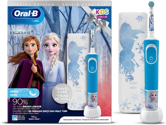 تصویر  مسواک برقی بچه گانه اورال بی Oral-B طرح Disney Frozen 