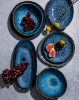DURABLE CERAMIC: Blue Sumi platters are made from durable, restaurant grade porcelain, fired with a reactive glaze making it chip-resistant and more resistant than regular tableware. Made out of lead-free and non-toxic ceramic, food safe and environmentally friendly.