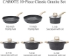 تصویر  ست ظروف گرانیت نچسب، ست قابلمه و تابه 10 عددی CAROTE Nonstick Granite Cookware Sets, 10 Pcs Pots and Pans Set, Non Stick Stone Kitchen Cookware Set with Frying Pans(Granite, Induction Cookware)