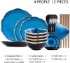 ❤【TABLEWARE】：A rustic rustic breakfast plate, ideal for a classic coffee or breakfast plate. Convenient shape, stackable, impact resistant and impact resistant edges, also the best size for food