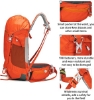 کوله پشتی ضد آب مدل AMEISEYE 40L Lightweight Hiking Backpack