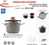 تصویر  زود پز تک لایف اسمایل- رنگ طوسی9 لیتری LIFE SMILE Pressure Cooker 9 Litre Stainless Steel/Granite Coating/Effortless Locking System (9 Litre)