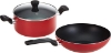 تصویر  تفال ست آشپزی 12 تکه نچسب با نقطه حرارتی قرمز/مشکی- 24 سانتی متری