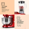 Klarstein Lucia Rossa Food Processor Meat Mincer Mixer (1200W Power, 5L Capacity & 6 Speeds) - Red