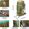 کوله پشتی AMEISEYE مسافرتی مدل AMEISEYE 40L Lightweight Internal Frame Hiking Backpack Water Resistant