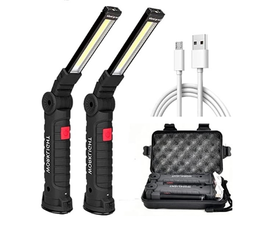 چراغ قوه ضد آب COB مدل  LED Work Light Flashlight, 2 Pcs 2000MH