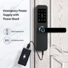 تصویر  قفل در هوشمند به همراه اثر انگشت و صفحه کلید مدل App Controllable Smart Fingerprint Lock, Fingerprint Biometric Door Lock