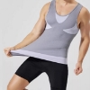 تصویر  تاپ لاغری مردانه پیراهن فرم دهنده بدن مردانه زیر پیراهن مردانه جلیقه شکم برای تمرین شکم Mens Slimming Tank Top Body Shaper Compression Shirts for Men Slim Undershirts