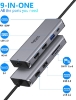 تصویر  تبدیل هاب Selore همراه 9 خروجی و پورت Thunderbolt مدل USB C Docking Station Dual Monitor, 9 in 1 USB C