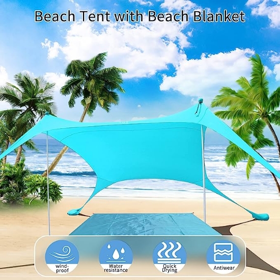 تصویر  سایه بان مسافرتی Cuupo مدل Cuupo Beach Tent Canopy Pop Up