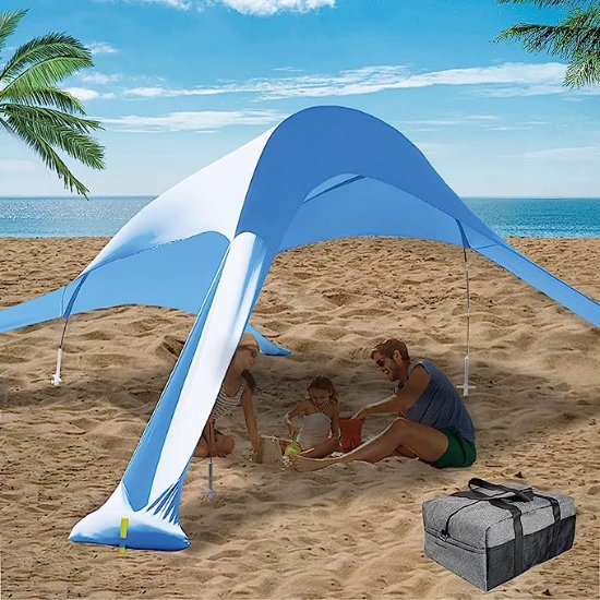 تصویر  سایه بان مسافرتی ‎Doeunner مدل Beach Tent Sun Shade Canopy UPF 50+ UV Protection