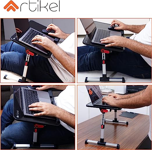 تصویر ARTIKEL : میز لپ تاپ جلو مبلی و روتختی و زمینی و میز تحریر Artikel® XL Uni-Pro Laptop Desk | Study Table | Bed Table| Height & Tilt Adjustable | Left & Right Hand Mouse Compatible | Foldable and Portable | Non-Slip Legs | Ca : 3 تا 5 روز کاری میز لپ تاپ جلو مبلی و روتختی و زمینی و میز تحریر Artikel® XL Uni-Pro Laptop Desk | Study Table | Bed Table| Height & Tilt Adjustable | Left & Right Hand Mouse Compatible | Foldable and Portable | Non-Slip Legs | Carbon Black