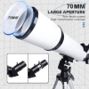 تصویر  تلسکوپ نجومی Astronomical Telescope 70mm，Moon/Geographic Telescope Adults/kids Beginners,Kid Telescope Aperture 500mm, Multi-Coated Optics, Telescopes Astronomy Refractor with Tripod, Phone Adapter, Backpack