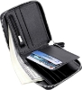 تصویر  کیف پولی فیبر کربن Huztencor Zipper Wallet Men RFID Blocking Leather Bifold Credit Card Wallets (FBA)