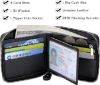 تصویر  کیف پولی فیبر کربن Huztencor Zipper Wallet Men RFID Blocking Leather Bifold Credit Card Wallets (FBA)