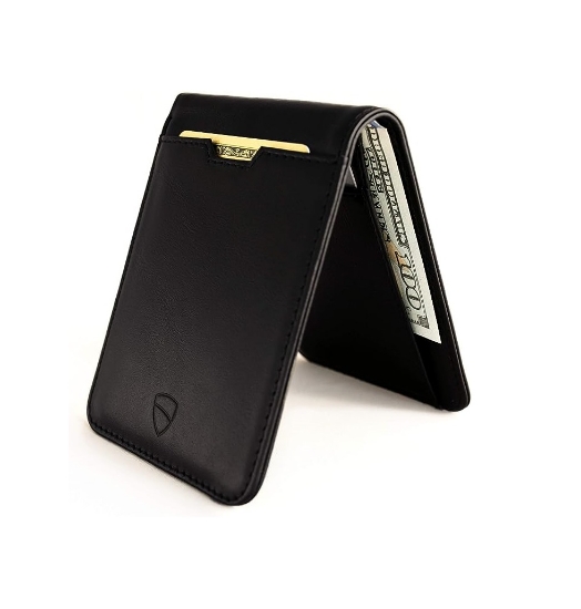 تصویر  کیف پول برند Vaultskin   دارای حفاظ  RFID  رنگ مشکی Vaultskin Manhattan slim bifold wallet with RFID protection