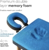 تصویر  صندلی ماساژ مموری فوم، تاشو قابل حمل همراه با کیف چرخ دار، قابلیت تنظیم ارتفاع، قابل شستشو Premium Memory Foam Massage Table with Rolling Carrying Travel Case, Washable Sheets 