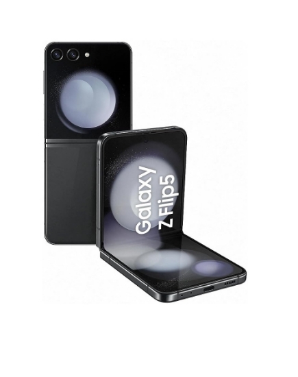 تصویر  گوشی سامسونگ Z Flip 5  5G | حافظه 512 رم 8 گیگابایت اSamsung Galaxy Z Flip5 Folding Phone, 8GB RAM, 512GB Storage, Extended Battery Life, Flip Design, Graphite (UAE Version)