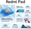 تصویر  تبلت شیائومی Redmi Pad | حافظه 128 رم 6 گیگابایت ا  رنگ نقره ای  Xiaomi Redmi Pad (Moonlight Silver 6GB RAM, 128 Storage) - 90Hz 10.61 inch 2K Display | High-performance MediaTek Helio G99 | 8000 mAh battery with 18W Fast Charging -