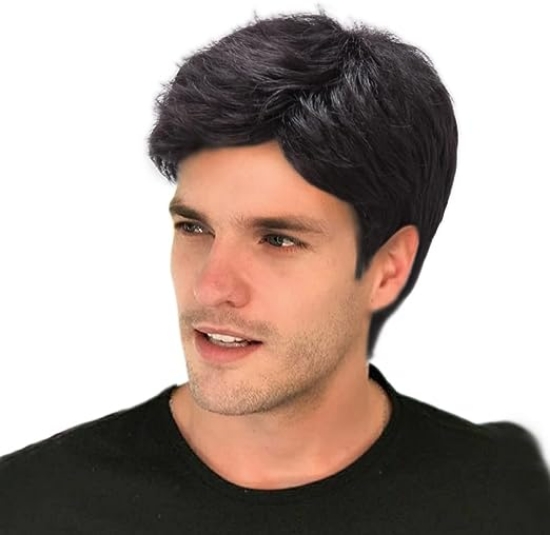 【Natural Men Hair Style】 The Black Men Wigs is natural look and soft touch, good texture, solid and durable style, It will not hurt your own hair, this article will make you brighter and more confident.