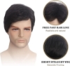 【Professional Design】 The Short Wig for Men with unique colors and stiff design, adjustable part, 100% breathable net inside for comfort when worn.There are two adjustable straps in the wig that come with a fixed position at different head sizes can be intertwined.