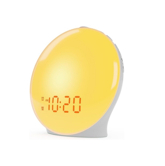 تصویر  ساعت زنگ داربا شبیه سازی طلوع آفتاب، کمک خواب، زنگ هشدار دوگانه، رادیو FM، نور شب، نور روز، 7 صدای طبیعی، ایده آل برای هدیه Wake Up Light Sunrise Alarm Clock
