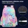 تصویر  کیف مدرسه یونیکورن دخترانه Unicorn Girls Backpacks به همراه جامدادی و کیف ظرف ناهار